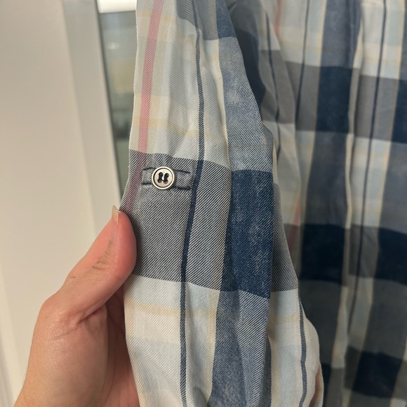 Kut from the Kloth Blue and White Plaid Button-Down Shirt - Picture 9 of 16